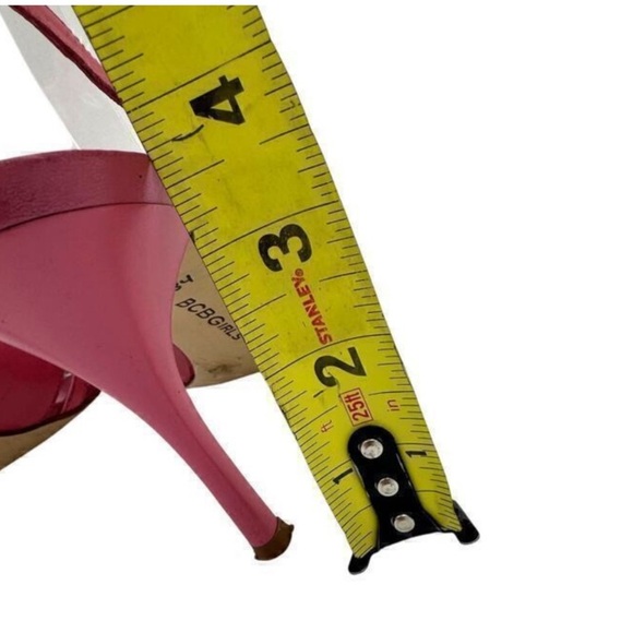 BCBGMaxAzria Pink and Green Floral Heels - Picture 6 of 7